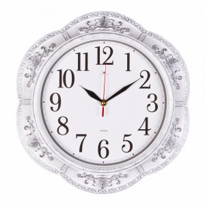 Часы настенные "Классика" круг d=35,5см белый с серебром