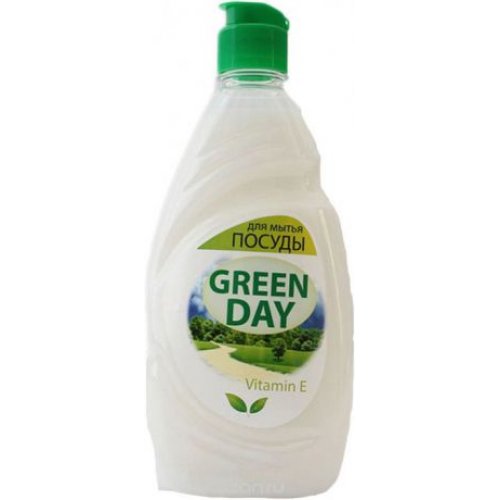 Жидкость д/мытья посуды GreenDay  Витамин Е 0,5л (15)