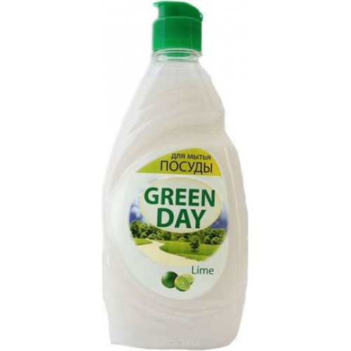 Жидкость д/мытья посуды GreenDay  Лайм 0,5л (15)