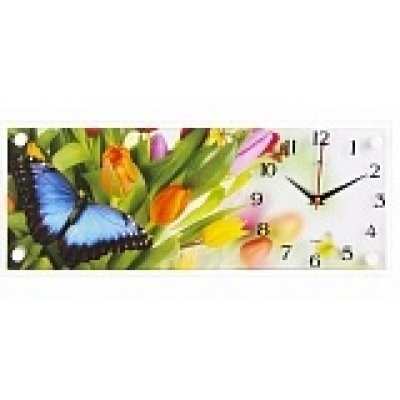Часы настенные "Тюльпаны и бабочка" 5020-937