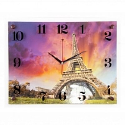 Часы настенные "Эйфелева башня на закате"