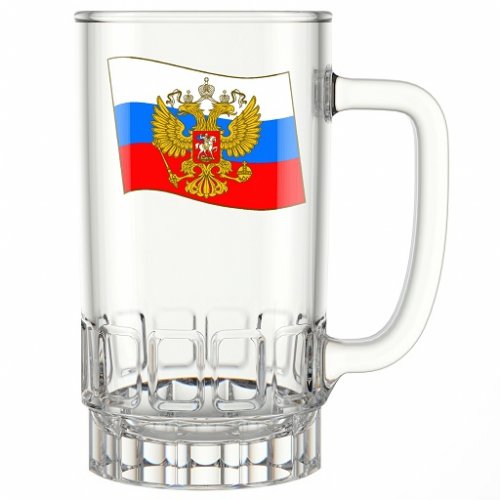 Кружка для пива 450мл (Герб на флаге) 1040-Д
