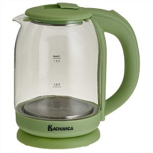 Чайник ВАСИЛИСА ВА-1035 жар.стекло, зеленый, 1,8л, 1500Вт (12)