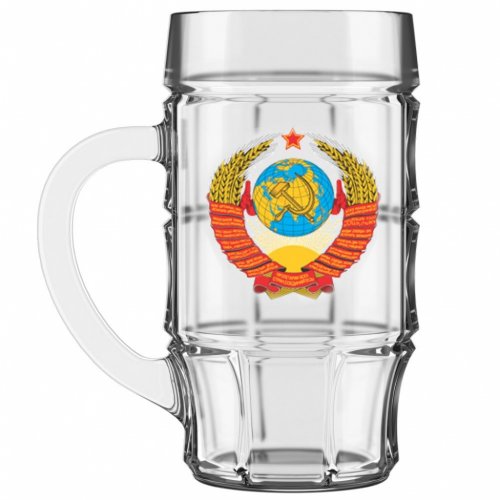 Кружка для пива 500мл (Герб на флаге) 1030-Д