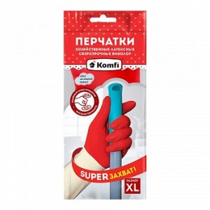 Перчатки хозяйст. латексные СВЕРХПРОЧНЫЕ БИКОЛОР XL (белый+красный)