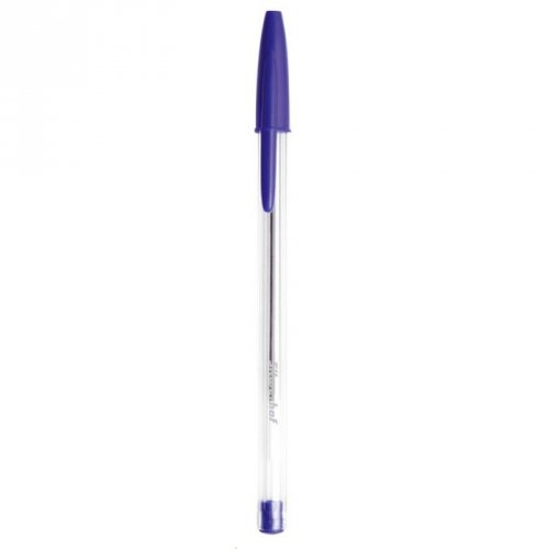 Ручка шариковая синяя 0,7мм пластик
