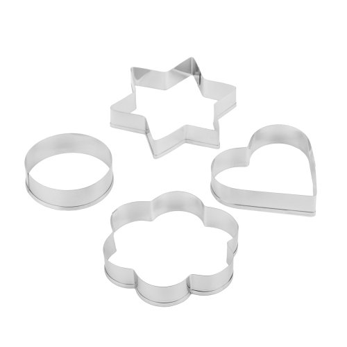 Набор форм для печенья 12пр, формы сердец, звезд, цветов, кругов, нерж.сталь