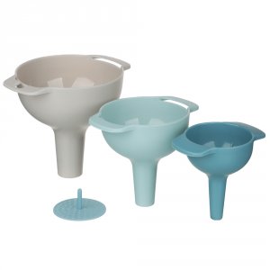 Набор воронок с фильтром 4 пр. (воронка 8,5x8см/10x9см/12,5x10см, фильтр 4,5см) РР