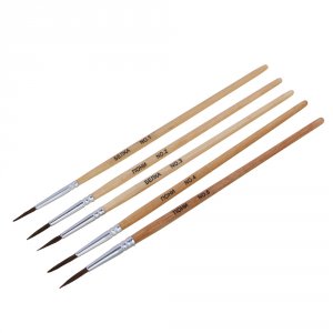 Набор кистей 5шт ( белка №1,3 волос пони № 2,4,6)