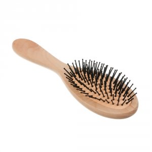 Расческа массажная 22 см, дерево, пластик