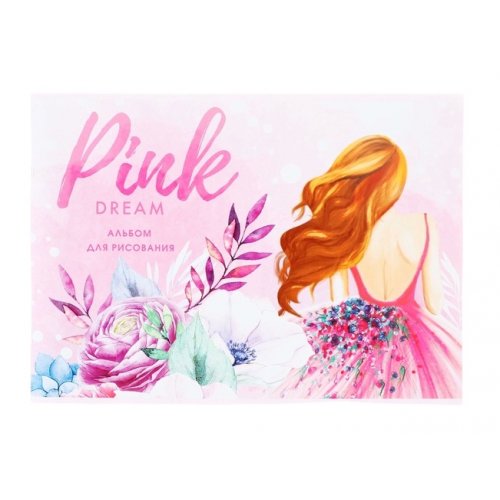Альбом для рисования А4 40л на скреп Calligrata Pink dream, обл мел бум 120г/м?
