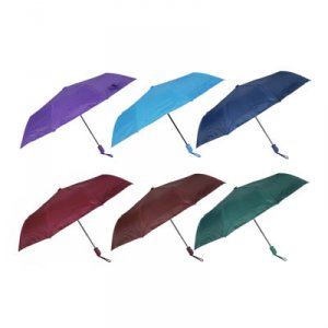 Зонт женский 55см, полуавтомат, сплав, пластик, п/э, 8 спиц, 6 цветов