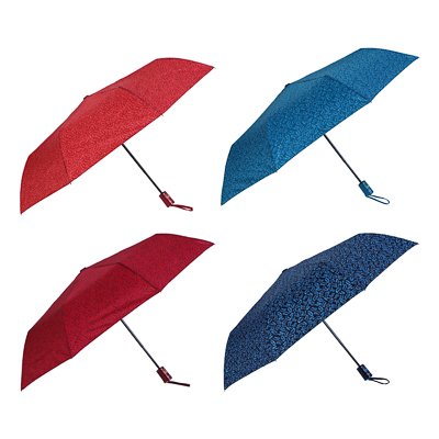Зонт женский 55см, полуавтомат, сплав, пластик, п/э, 8 спиц, 4 цвета