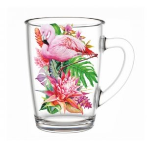 Кружка для чая 300мл "Фламинго в тропиках"