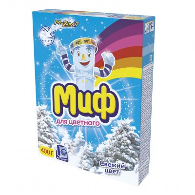 Стир. порошок "Миф" ручной Свежий цвет 375г (уп.11)