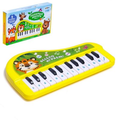 Пианино музыкальное "Любимые зверята" звук, SL-05406