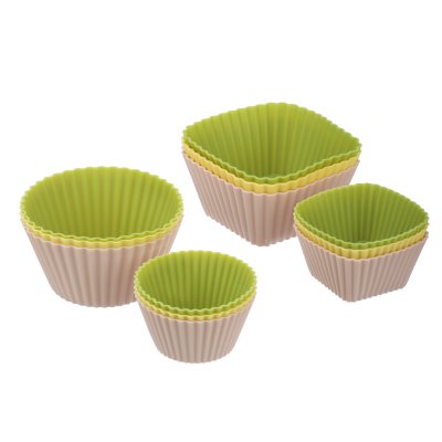 Набор форм силиконовых 12шт (7см; 5см),  3 цвета