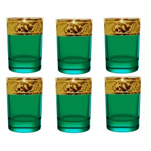 Набор стопок 50мл 6шт "Жасмин" (Изумруд)