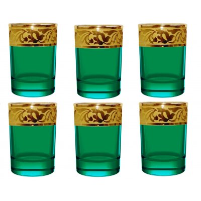 Набор стопок 50мл 6шт "Жасмин" (Изумруд)