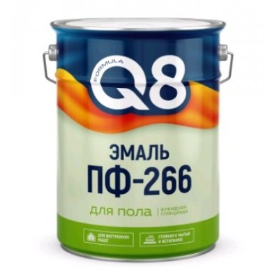 Эмаль ПФ 266 ж/кор. 20кг FORMULA Q8