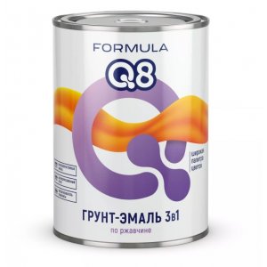 FORMULA Q8 Грунт-эмаль 3в1 белая 0,9кг