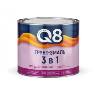 FORMULA Q8 Грунт-эмаль 3в1 белая 1,8кг (уп.6)