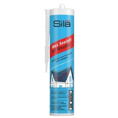 Герметик Sila PRO Max Sealant All weather каучуковый для кровли  прозрачный 290мл (уп.12)