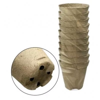 Торфогоршочки 105*100мм (упаковка 10шт) дно с перфорацией