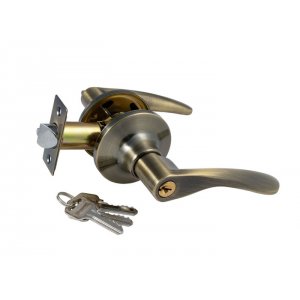 Ручка-защелка S-Locked 3901-01 ЕТ AB бронза ключ