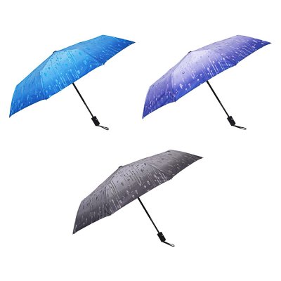 Зонт автомат, d95см, 8 спиц, металл, пластик, полиэстер, 4 дизайна