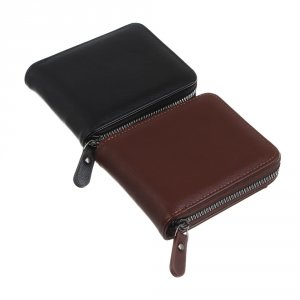 Портмоне для карт и купюр на 12 отделений на молнии, ПУ, 12*8,5*2,5см, 2 цвета, WW-906