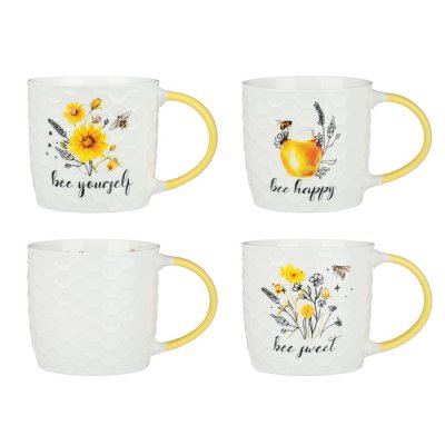 Кружка 355мл Пчелки, фрф, 4 дизайна