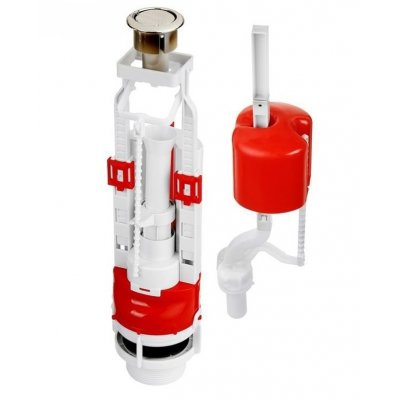 Арматура ниж.подвод. Инкоэр, двухрежимная, кнопка хром, СБ2м-АА-В 05213