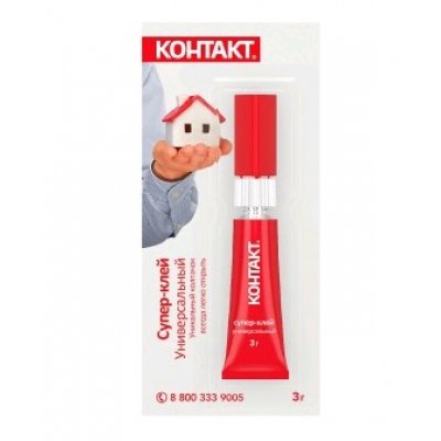 Супер-клей КОНТАКТ 3гр. арт. КМ288-312 (уп.12)