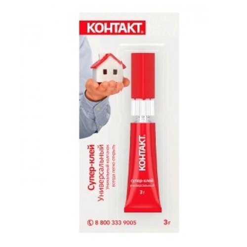 Супер-клей КОНТАКТ 3гр. арт. КМ288-312 (уп.12)