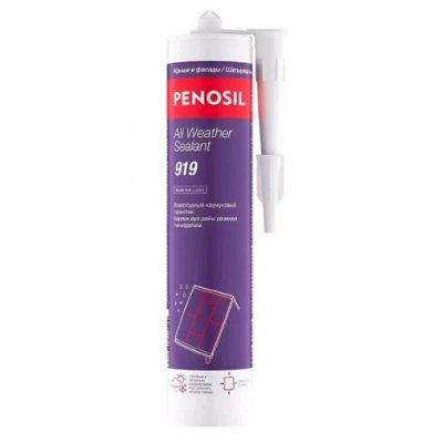 Герметик Penosil All weather каучуковый для кровли прозрачный 280мл (уп.12)