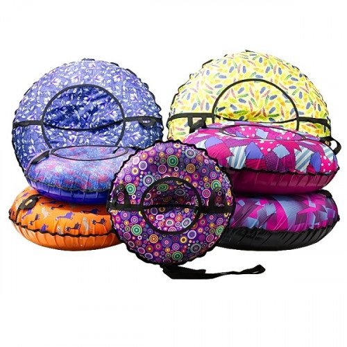 Санки надувные ПОКАТУШКИ на молнии D-0,85м с рис. (верх-OXFORD,низ-ТЕНТ) до 75кг