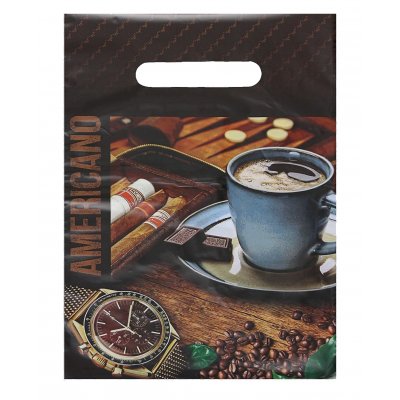 Пакет п/э с выруб. ручкой 20х30см, 30мкм Американо (выписывать по 10)