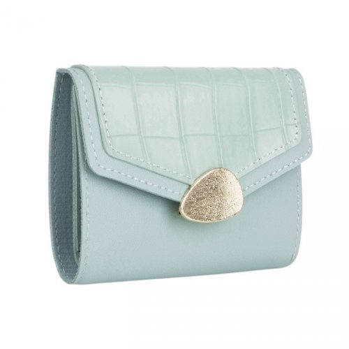 Кошелек женский на кнопке Верона, цвет мята