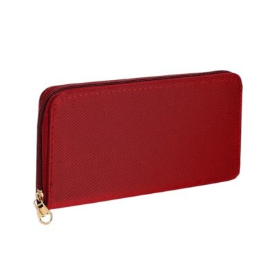 Кошелек женский на молнии 07-01-01 0425, 19*2,5*10см, бордовый