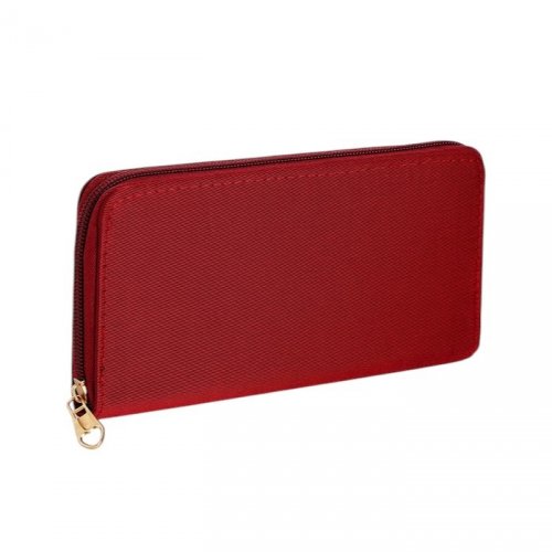 Кошелек женский на молнии 07-01-01 0425, 19*2,5*10см, бордовый