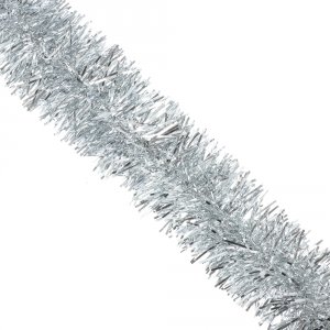 Мишура 200*5см, ПЭТ, серебро, 26-316