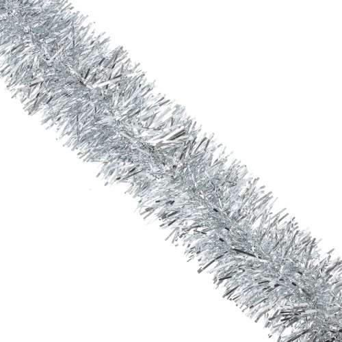 Мишура 200*5см, ПЭТ, серебро, 26-316