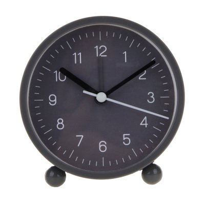Будильник LADECOR CHRONO, 9,4*9,8*4см, пластик, 1xAA, цвет серый