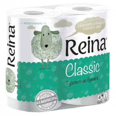 Туалетная бумага Reina классик 2-сл.4рул. (12)