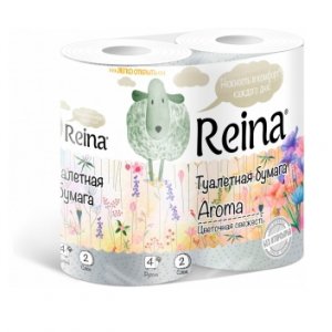 Туалетная бумага Reina цвет.свежесть 2-сл.4рул.
