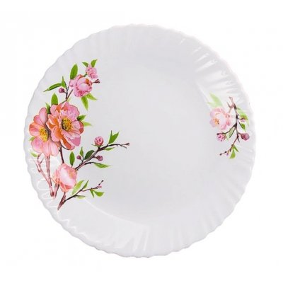 Тарелка десертная 19см ВЕТКА САКУРЫ, стеклокерамика