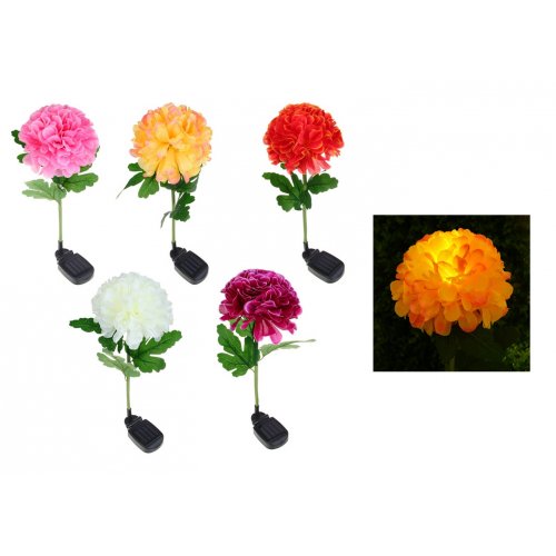 Фонарь на солн. батарее Гортензия 75см 1LED Ni - Mh 1.2 В/600 мАч, ткань, нерж.сталь