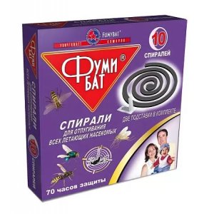 Спирали от комаров Фумибат черные 10шт (уп.60)