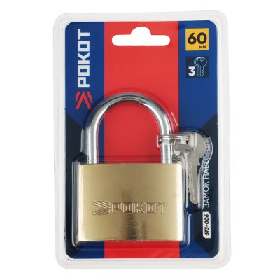 Замок навесной золотой 60мм  РОКОТ